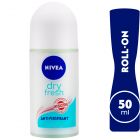 Nivea, Antiperspirant Roll On, Deodorant, Dry Fresh, For Women - 50 Ml