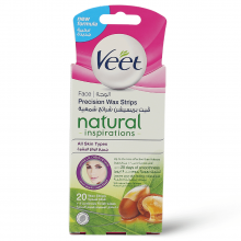 Veet Hair Removal Wax Face Argan Oil 20 Pieces - 1 Kit