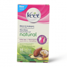 Veet Wax Strips With Argan Oil Bikini & Underarm - 1 Kit