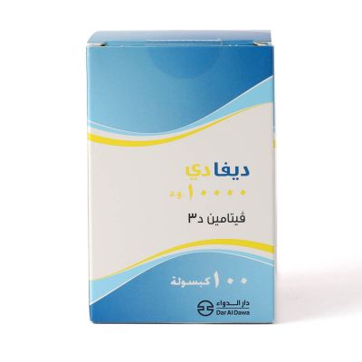 ديفا د، فيتامين د 3، 10000 وحدة - 100 كبسول