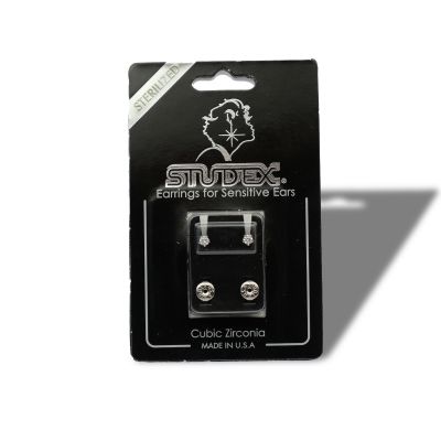 ستودكس، Pr-R100W-Stx، حلق للأذن الحساسة فضى - 1 زوج