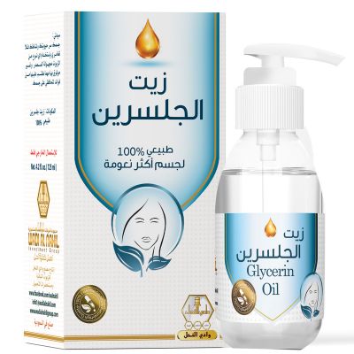 وادى النحل زيت الجلسرين للعناية بالشعر والجسم - 125 مل
