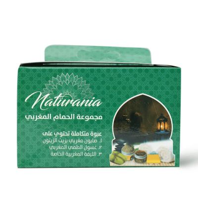 ناتشورانيا، مجموعة الحمام المغربي، صابون مغربي، لوشن الطمي المغربي، لوفة مغربية خاصة - 1 عبوة