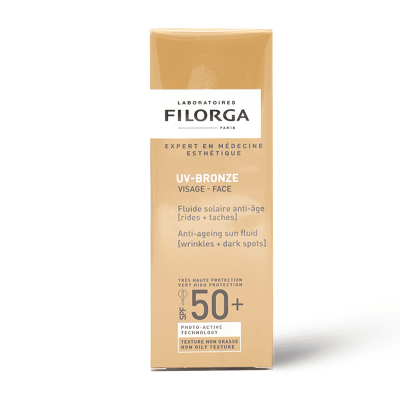 فيلورجا يوفي برونز سائل حماية من الشمس Spf50+ يقاوم التجاعيد والخطوط والبقع السوداء - 40 مل